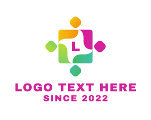 Meeting - Crowdsourcing Team Letter logo design