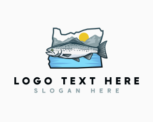 Oregon Salmon Fish Logo