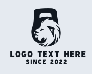 Animal - Lion Kettlebell Weights logo design