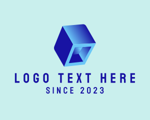 Letter Gc - Technology 3D Cube logo design