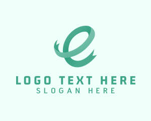 Gradient - Elegant Ribbon Letter E logo design