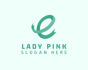 Elegant Ribbon Letter E Logo