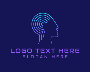 Neurology - Artificial Intelligence Technology logo design