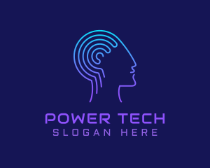 Human - Artificial Intelligence Technology logo design