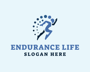 Endurance - Circle Marathon Runner logo design