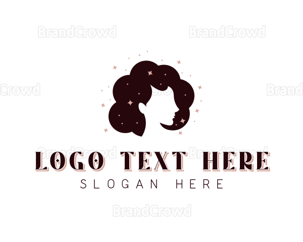 Afro Hairstyle Beauty Logo