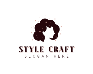 Afro Hairstyle Beauty logo design