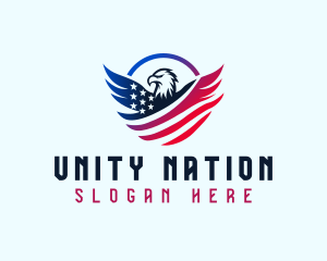 Flag Eagle Wings logo design