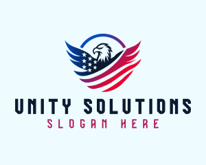 Flag Eagle Wings logo design