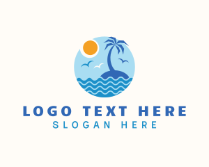 Island - Tropical Island Travel logo design