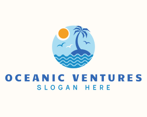 Tropical Island Travel logo design