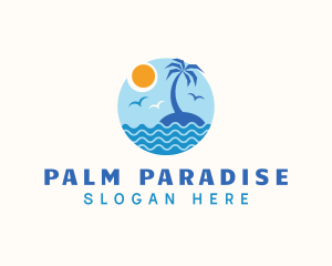 Tropical Island Travel logo design