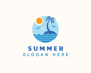 Tropical Island Travel logo design