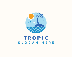 Tropical Island Travel logo design