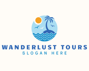 Tropical Island Travel logo design