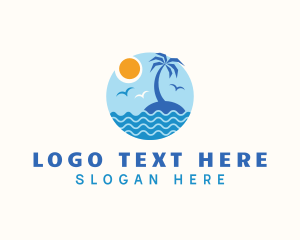 Trip - Tropical Island Travel logo design