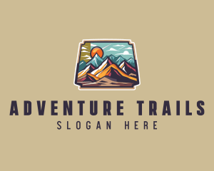 Mountain Hiking Adventure logo design