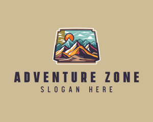 Mountain Hiking Adventure logo design