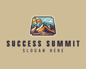 Mountain Hiking Adventure logo design