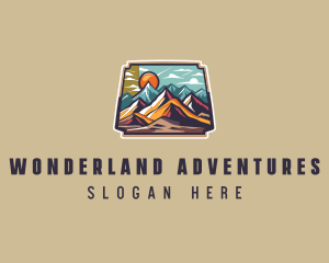 Mountain Hiking Adventure logo design