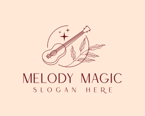 Singer - Musical Guitar Emblem logo design