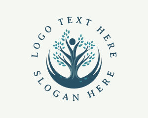 Therapist - Organic Wellness Tree logo design