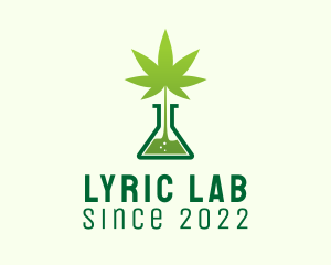 Medical Flask Cannabis  logo design