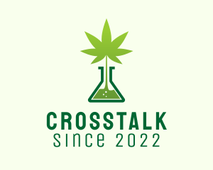 Science - Medical Flask Cannabis logo design