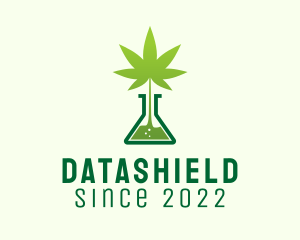 Medical Flask Cannabis  logo design