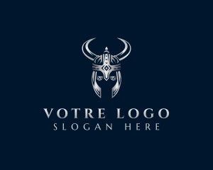 Viking Warrior Helmet Logo