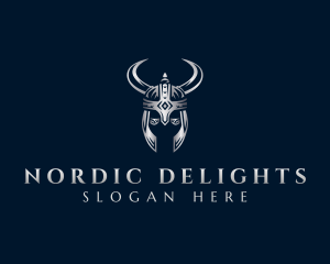 Viking Warrior Helmet logo design