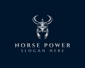 Viking - Viking Warrior Helmet logo design