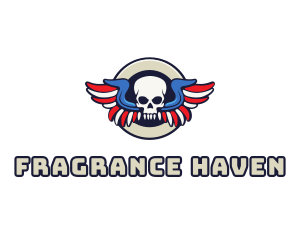 Patriotic Skull Wing logo design