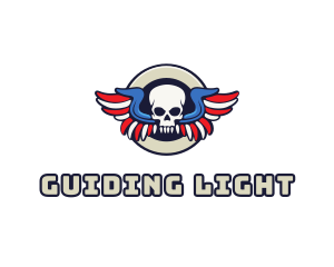 Patriotic Skull Wing logo design