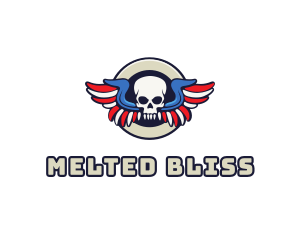 Patriotic Skull Wing logo design