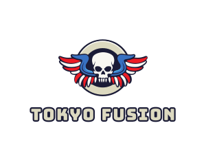 Patriotic Skull Wing logo design