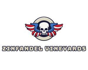 Patriotic Skull Wing logo design