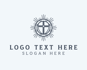 Funeral - Christianity Catholic Cross logo design