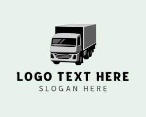 Forwarding - Box Truck Freight Delivery logo design