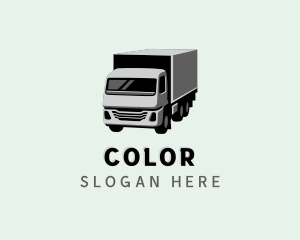 Box Truck Freight Delivery Logo
