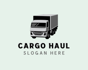 Box Truck Freight Delivery logo design