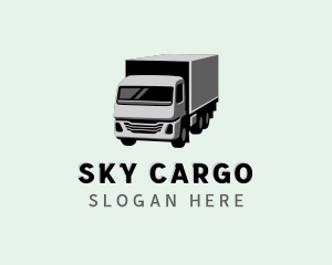 Box Truck Freight Delivery logo design