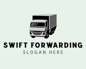 Box Truck Freight Delivery logo design