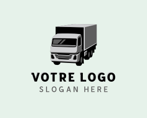 Construction - Box Truck Freight Delivery logo design