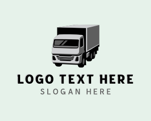 Box Truck Freight Delivery Logo