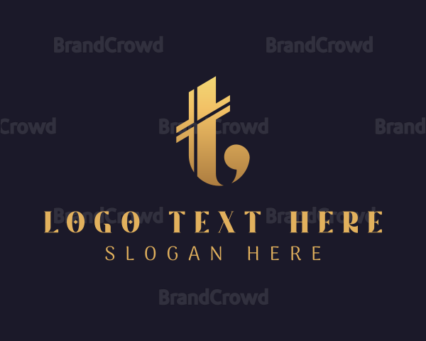 Gold Fashion Tailoring Logo