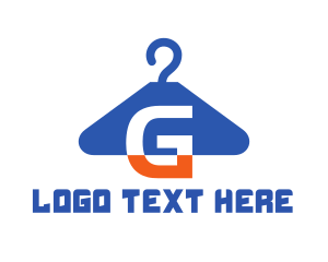 Closet - Laundry Hanger Letter G logo design