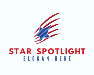 Patriot Star Flag logo design