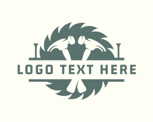 Lumber Mill - Hammer Sawmill Workshop logo design