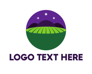 Purple Star - Night Field Travel logo design